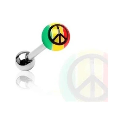 Šperky4U piercing do jazyka peace PJ01043