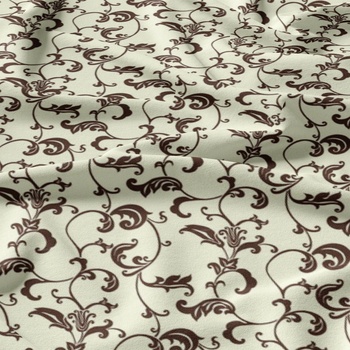 Bavlnená látka 023, orientálny vzor, farba béžová, metráž 160 cm