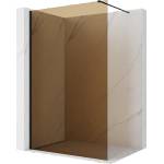 Mexen Kioto Таван за душ Walk-in 80 x 200 см, бронз 8 мм, черен - 800-080-101-70-32 (800-080-101-70-32)