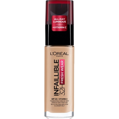 L'Oréal L'Oréal Фон дьо тен Infaillible Fresh Wear, SPF25, 125 Natural Rose, 30 ml