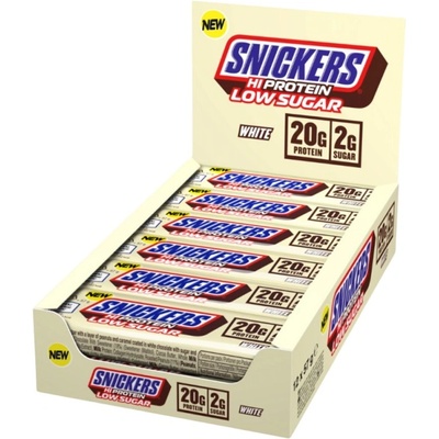 Snickers and Mars Snickers Hi-Protein Bar | Low Sugar [12 x 57 грама] Бял шоколад