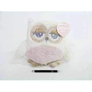 BEPPE Mascot Abby Owl 23 cm cream-pink
