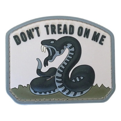 ARMED PATCHES PVC nášivka - Don't Tread on Me, šedá – Zboží Dáma