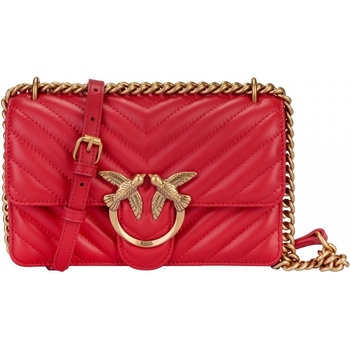 Pinko značková kabelka crossbody dámská kožená MINI ICON RED 2022