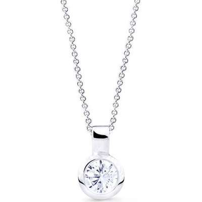 Cutie Jewellery Minimalistický prívesok z bieleho zlata Z8005 40 10 X 2