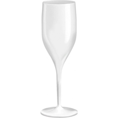 Gold Plast Plastová nerozbitná sklenice bílá na šampaňské FLUTE 150 ml