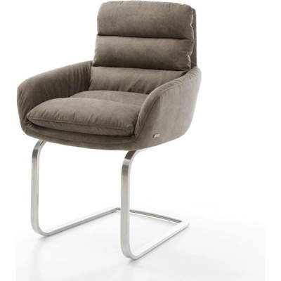 Delife Abelia-Flex s područkami mikrovlákno taupe vintage plochý nerezová ocel