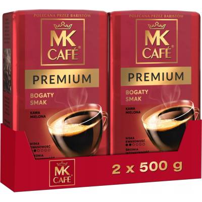 MK Cafe Mletá káva Premium 2 x 0,5 kg