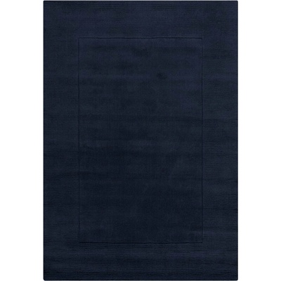 Flair Rugs Textured Wool Border modrá dark