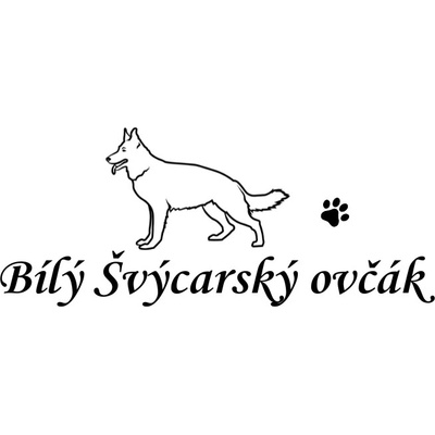 Nažehlovací nápis Bílý Švýcarský ovčák Vzor: 2, Potisk: tmavě šedá, Motiv: srdce