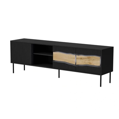 Cama MEBLE Cama INSERTO 3D1W ТВ шкаф 190x40x61.5 черен + LED (5903815010903)