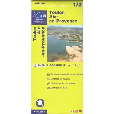 Toulon Aix-an-Provence-mapa 1:100 000-IGN 172