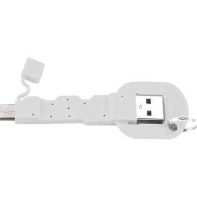 4smarts Кабел тип ключодържател за всички устройства с USB-C (8.5 см) - 4smarts Basic KeyLink USB-C Cable (бял)