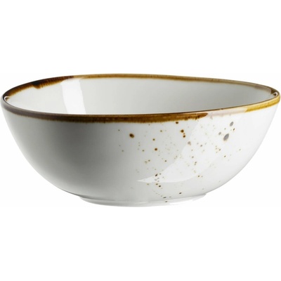 Mäser Oválna miska Pintar White hnedé bodky 15,5 x 13,5 cm