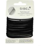 Sibel Elastic Thin Hair Bands Black 50 mm 16 ks