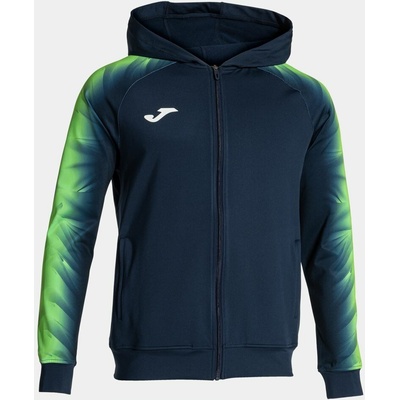 Joma Elite XI zip-up hoodie navy fluor green