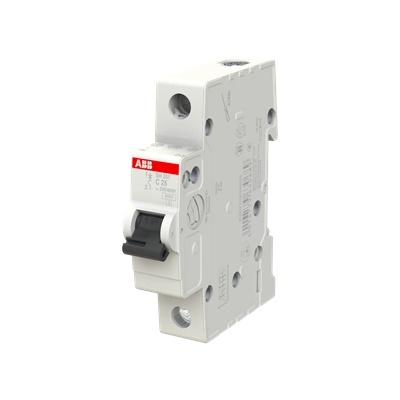 ABB Автоматичен прекъсвач SH201 1P 25A крива С 6kA - 2CDS211001R0254 (2CDS211001R0254)