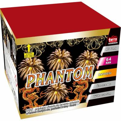 Ohňostroj Baterie výmetnic PHANTOM 64 ran 6 1 TARRA BAT6423J