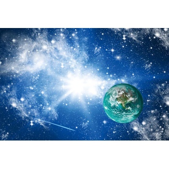 DIMEX ART s. r. o Флизелинов фототапет земя и звезди 375 x 250 см