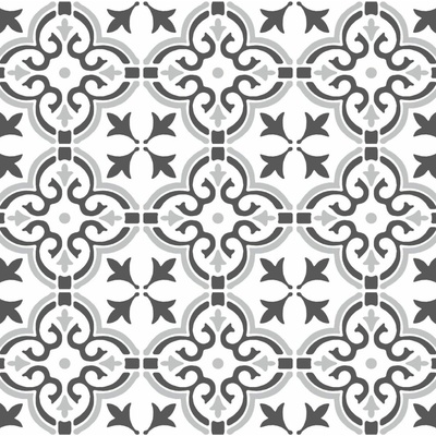 D-c-fix F2701017 CERAMICS Vinylová tapeta, Floral Shapes šedá, rozměry 400 × 67,5 cm