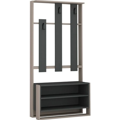 Sconto Predsieňová zostava CHESTER mocca/antracitová