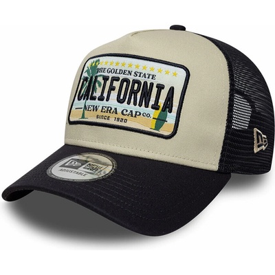 New Era Branded Licence Plate 9FORTY A-Frame Trucker Navy / Stone