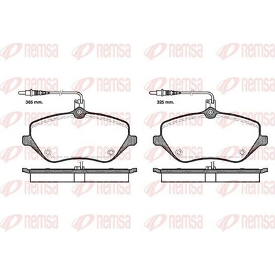 Sada brzdových platničiek kotúčovej brzdy (na jednu nápravu) REMSA 1101.04 1101.04