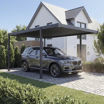 Konsta Carport Prístrešok na auto 300x500cm stĺpiky 8x8cm antracit