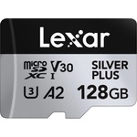 Lexar Silver Plus microSDXC 128GB UHS-I/U3/V30 (LMSSIPL128G-BNANG)