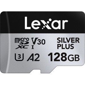 Lexar Silver Plus microSDXC 128GB UHS-I/U3/V30 (LMSSIPL128G-BNANG)