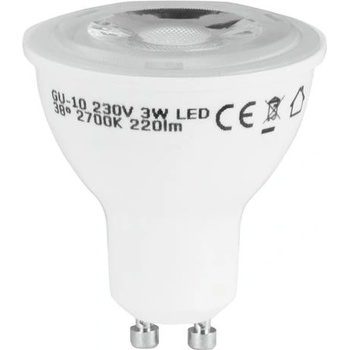 Omnilux LED žárovka 230V GU-10 1x3W COB LED 2700K teplá bílá