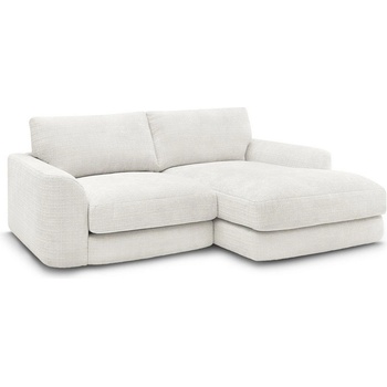 Bobochic Бял шенилов ъглов диван (десен ъгъл) Leonore - Bobochic Paris (109475)