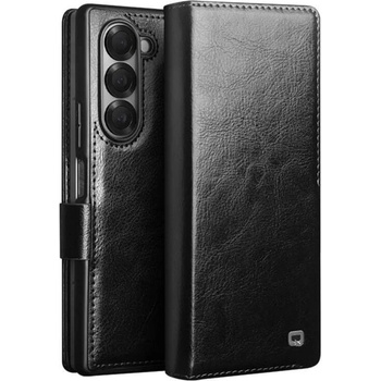 Qialino Кожен Калъф за SAMSUNG Z Fold 6, QIALINO Book Case, Черен (59066011118191)