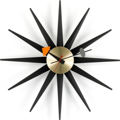 Vitra Sunburst Clock black/brass