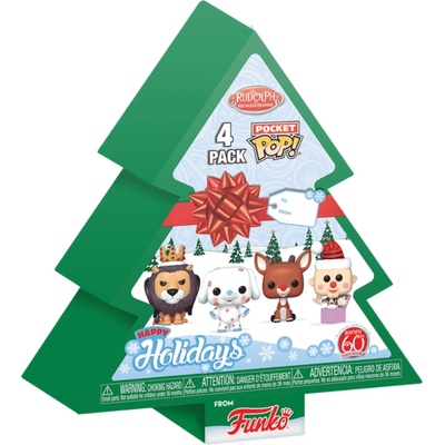 Funko 4-pack Pocket Pop Rudolph The Red-nosed Reindeer Happy Holidays