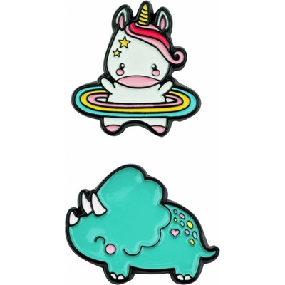 Legami sada samolepek cutie set of 2 metal stickers unicorn