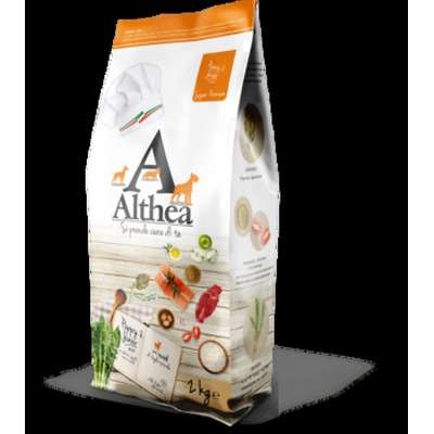 Althea Puppy Large - Балансирана суха храна за подрастващи кучета от големи породи с пилешко, телешко, агнешко и сьомга, 14 кг