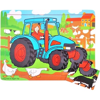 Bigjigs Toys Traktor 9 dílků