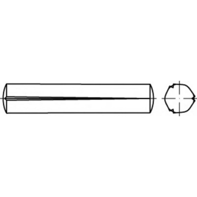 TOOLCRAFT TO-5438442 kužeľový ryhovaný kolík 6 mm ocel 100 ks