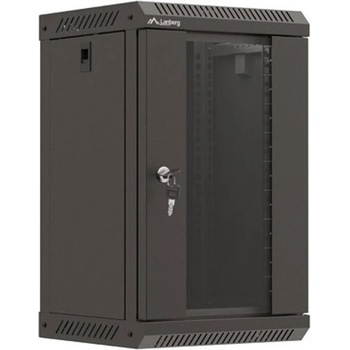 Lanberg Комуникационен шкаф Lanberg WF11-3309-10B, 10", 9U, 50.3 x 30 x 30 cm, товароносимост до 30кг, черен (WF11-3309-10B)