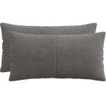 vidaXL Калъфка за възглавница 2 pcs ALMELO Тъмносиво 40 x 70 cm (914487)