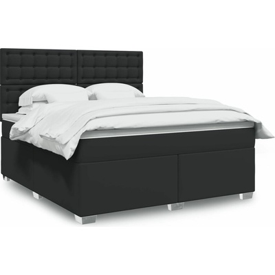 vidaXL 11461.3290732 Boxspring postel s matrací černá umělá kůže