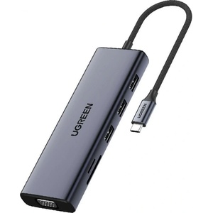 UGREEN Многофункционален адаптер ugreen cm498 9-in-1 usb-c
