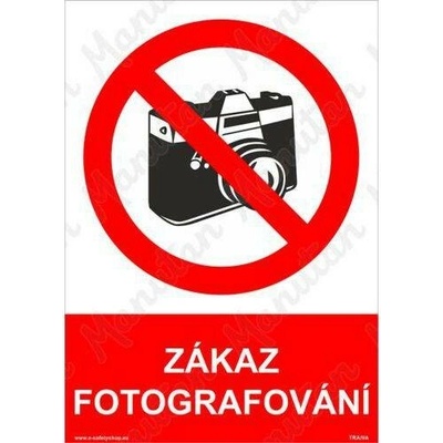 Zákaz fotografování, plast 210 x 297 x 2 mm A4