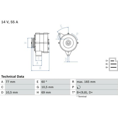 generátor BOSCH 0 986 031 400