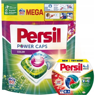 Persil Power Caps Kapsule na pranie farieb 60 PD + Darček