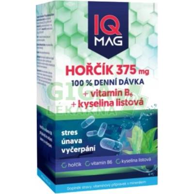 IQ Mag 375mg hořčíku+vit.B6+kyselina listová 60 kapsúl