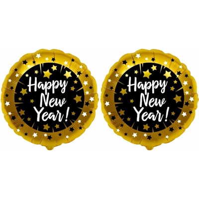 FLEXMETAL Balónik fóliový happy new year silvester, 45 cm