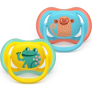 Philips Залъгалки Philips Avent Ultra Air 18м+ маймунка и жаба, сини (Ultra Air)