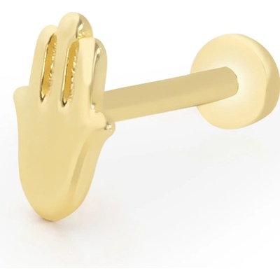 Lillian Vassago Zlatý piercing labreta fatimina ruka LLV92-GPI044LB